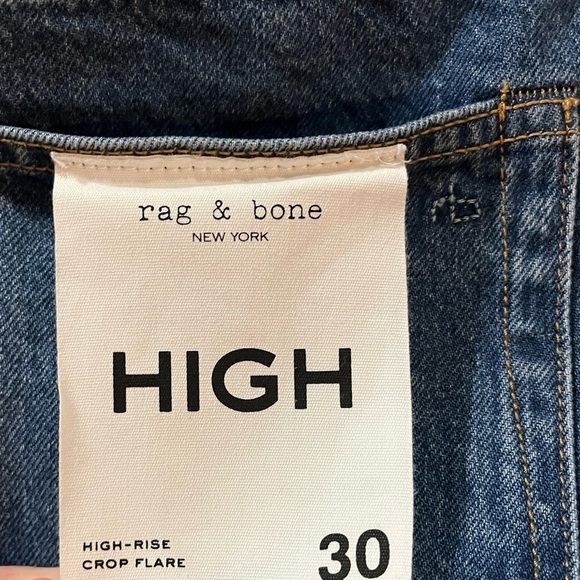 NWT Rag & Bone Maya High Rise Cropped Flare Rye Harbor - Picture 9 of 15